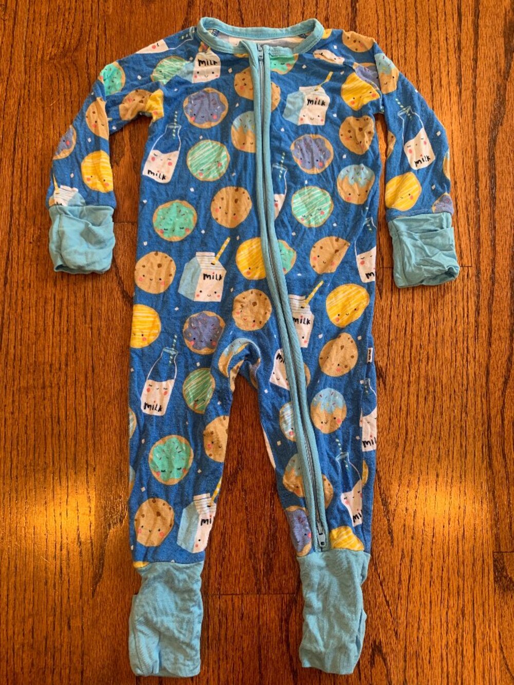 Little Sleepies Cookies & Milk Zippy Onesie Pajamas | 3-6 months